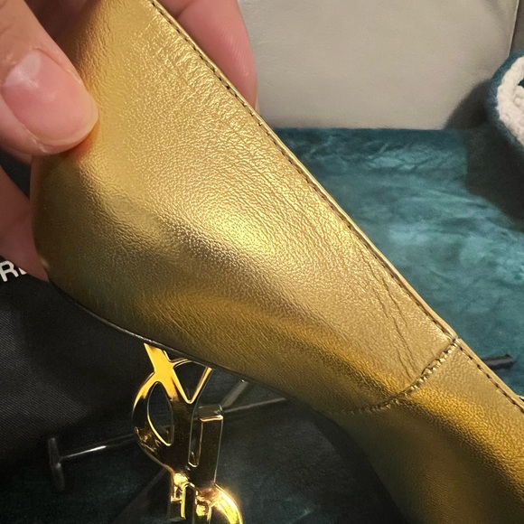 YSL Saint Laurent Opyum Gold 110mm Heels sz 36 - Picture 6 of 10